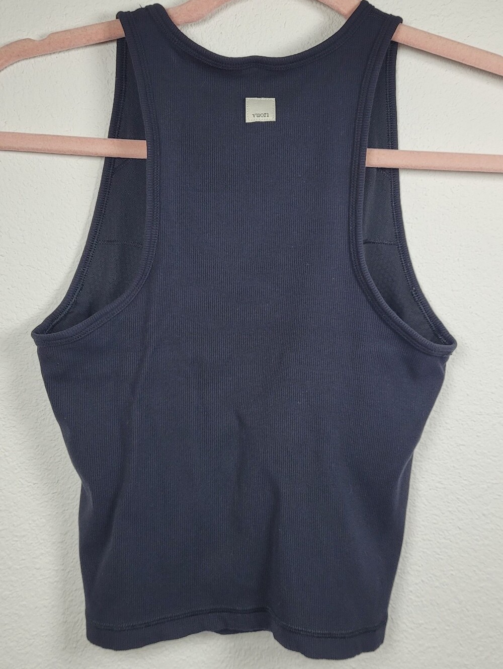 Vuori Pose Plyo Ribbed High Neck Built-In Bra Tank Top Small Activewear Yoga
